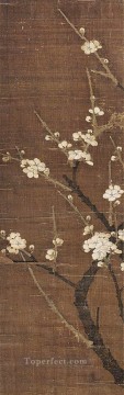 チェン・シュアン Painting - 白梅の花の古い墨